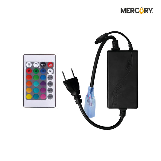 KIT 20M CONTROLADOR + CONTROL REMOTO CINTA RGB 120V (CAPACIDAD MAX 20 METROS)/ ICL34