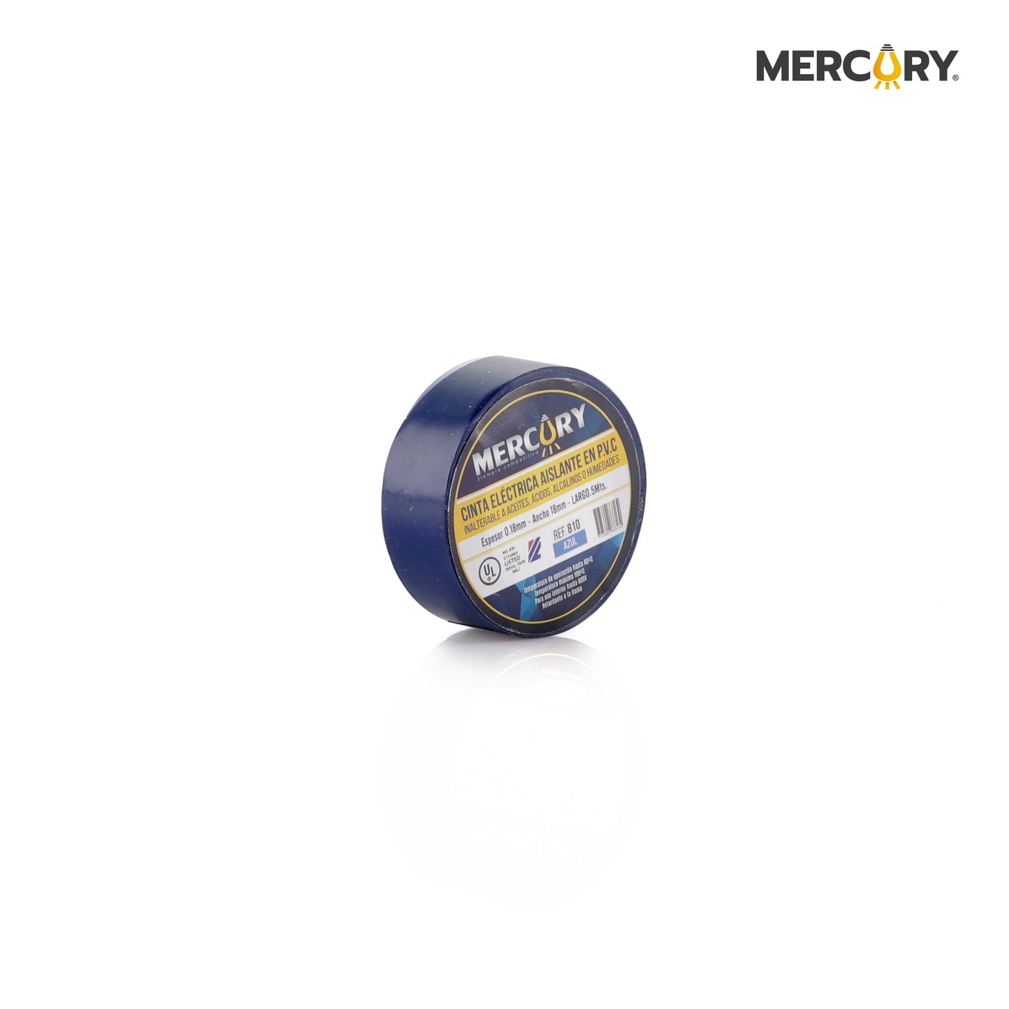 CINTA AISLANTE 5M AZUL MERCURY CERTIFICACION UL/ ECA18