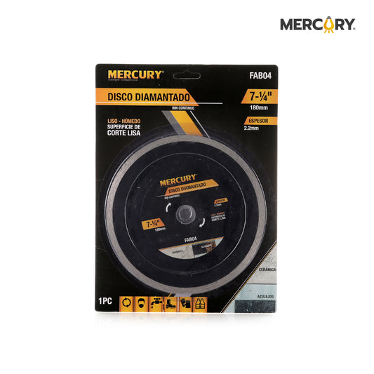 DISCO DIAMANTADO MERCURY CONTINUO 7 1/4" 7MM/ FAB04